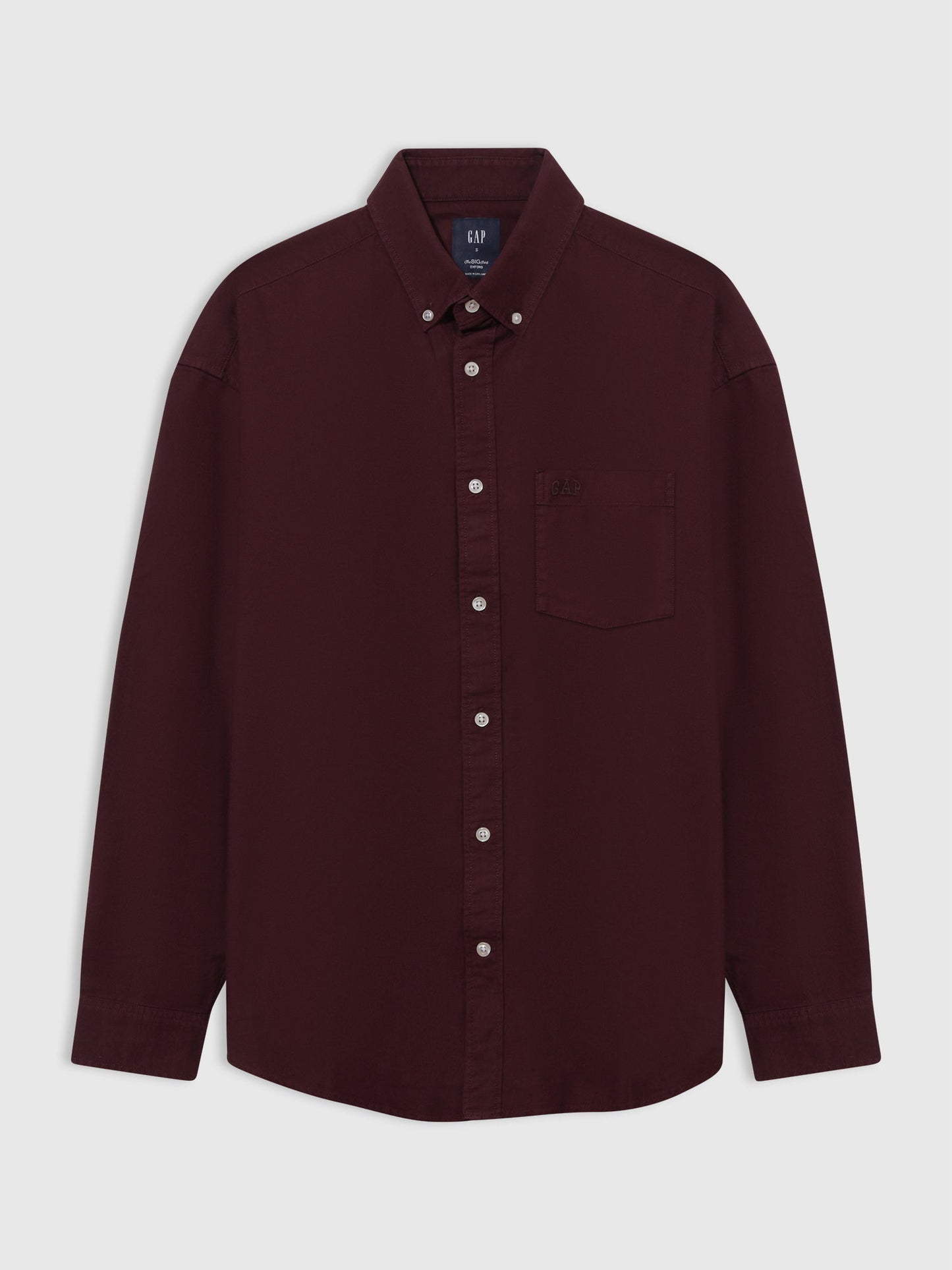 Bordo Gap Logo Oversize Oxford Gömlek