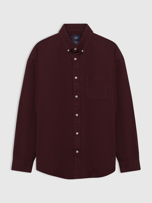 Bordo Gap Logo Oversize Oxford Gömlek