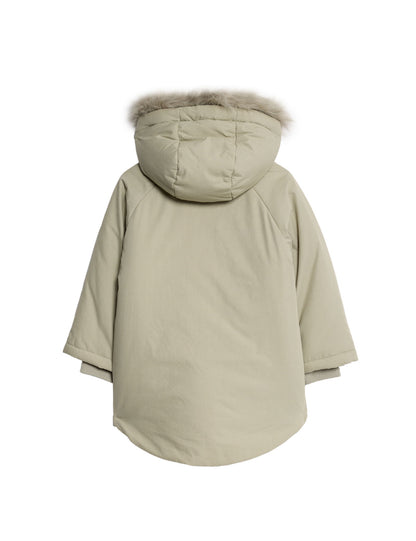 Kadifemsi Dokulu Pamuk Parka