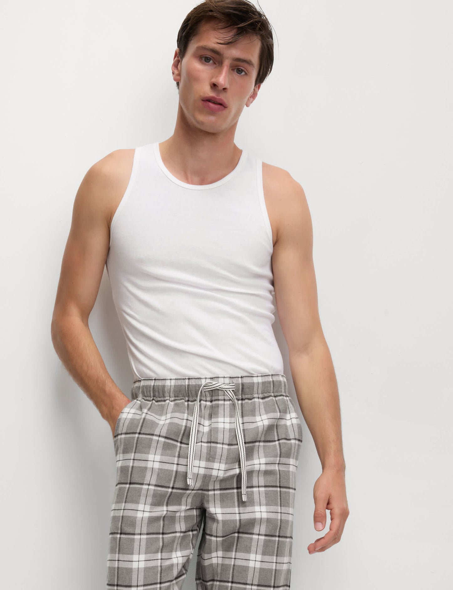 Pamuklu Kareli Pijama Altı