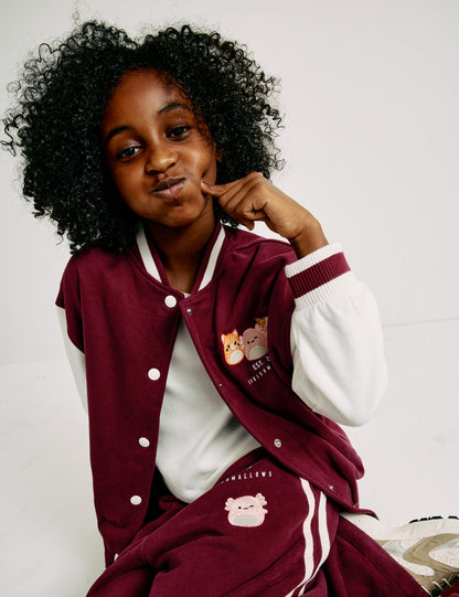 Saf Pamuk squishmallows Bomber Ceket (5-12 yaş)