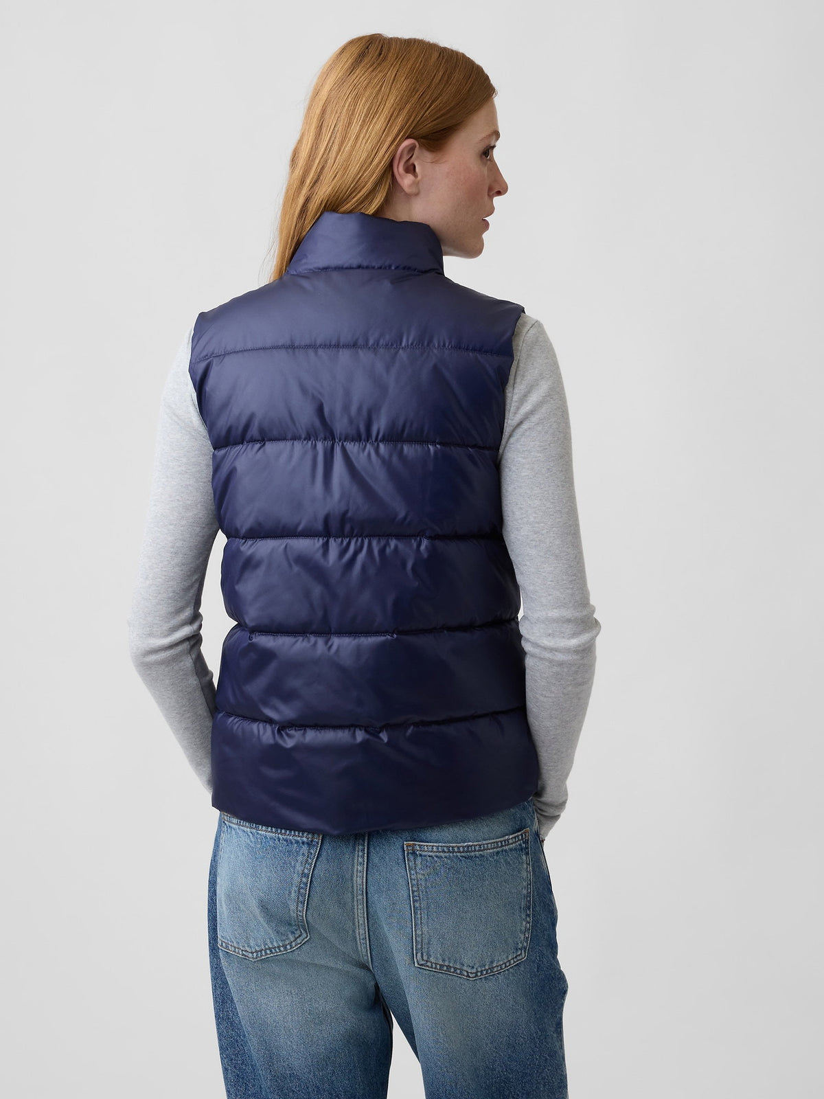 Lacivert Relaxed Puffer Şişme Yelek