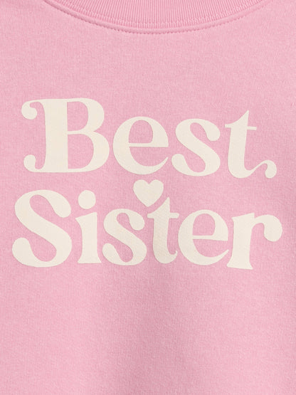 Pembe Bisiklet Yaka Sweatshirt