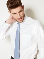 Beyaz 3'lü Pamuk Karışımlı Tailored Fit Gömlek