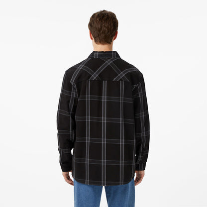 Erkek Regular Fit Kareli Siyah Gömlek