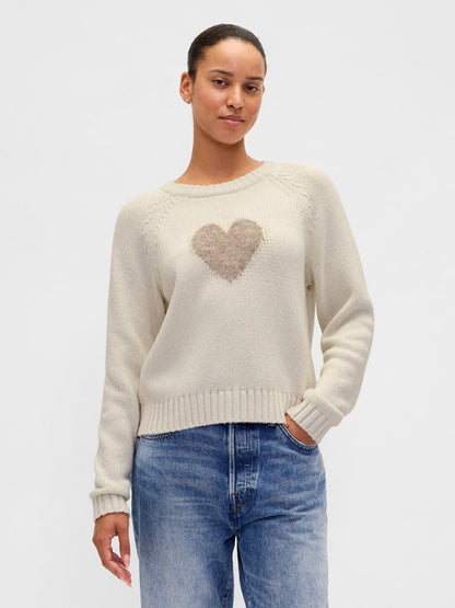 Krem Cotton-blend Raglan Crewneck Kazak