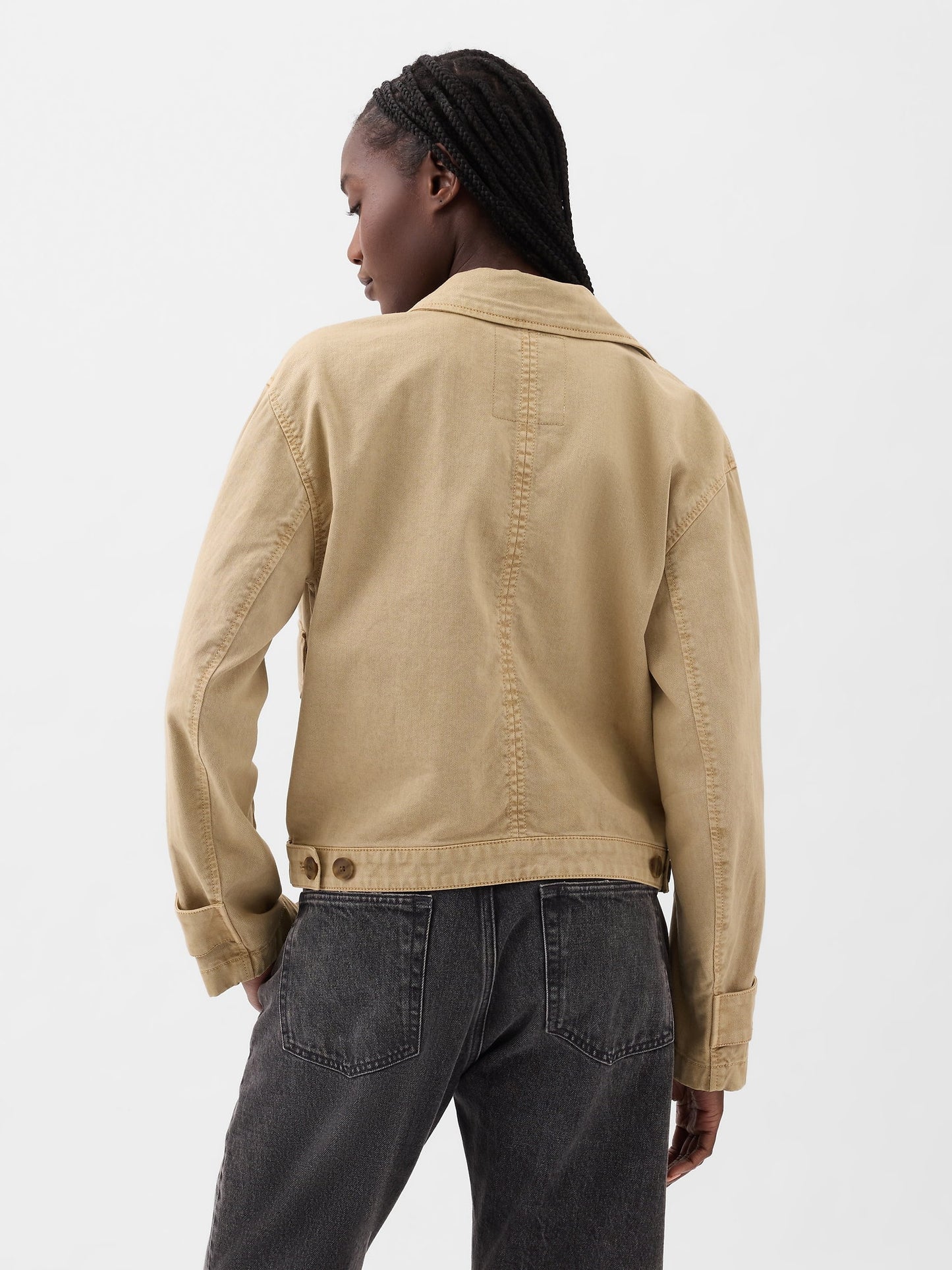 Bej Relaxed Utility Ceket