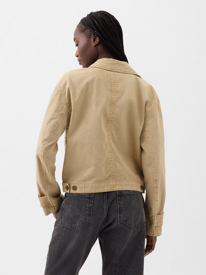 Bej Relaxed Utility Ceket