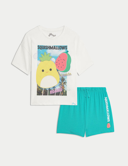 Saf Pamuklu Squishmallows:trade_mark: Pijama Takımı (5–16 Yaş)