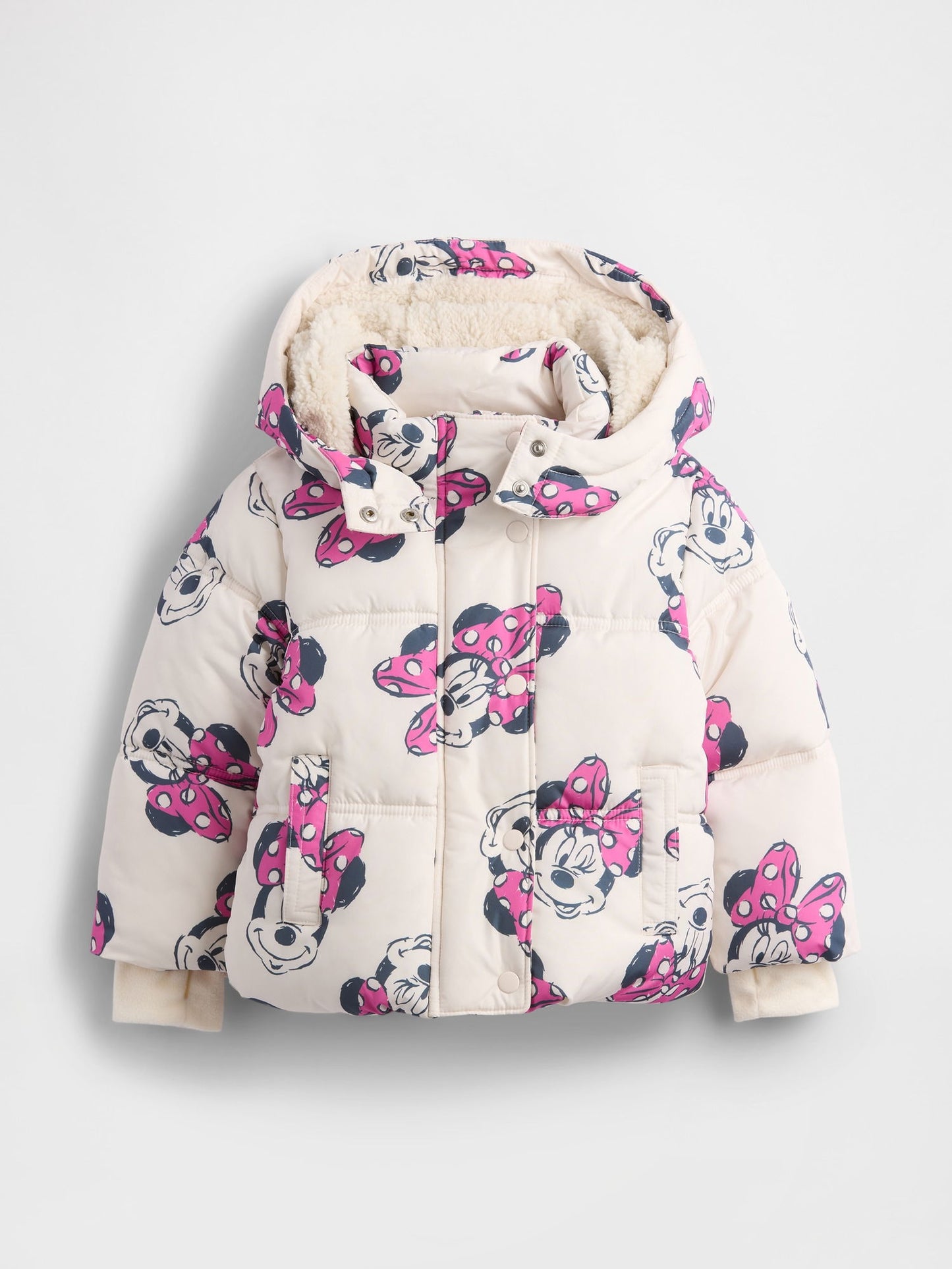 Kırık Beyaz Gap × Disney Cozy Puffer Şişme Mont
