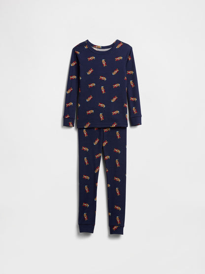 Lacivert %100 Organik Pamuk Brannan Bear Pijama Takımı