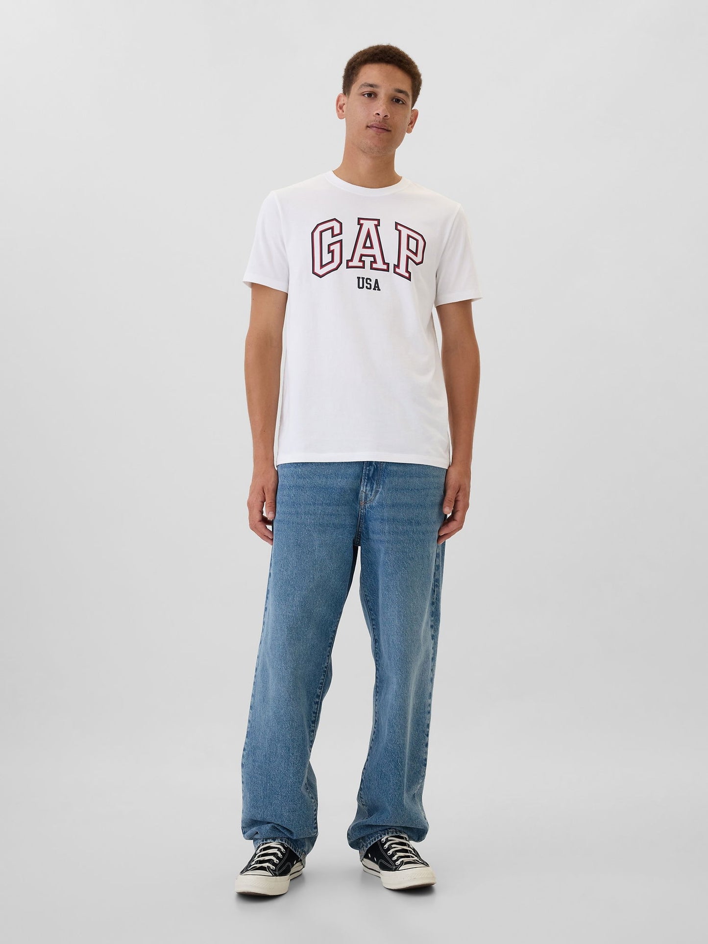 Beyaz Everyday Soft Gap Usa Logo T-shirt