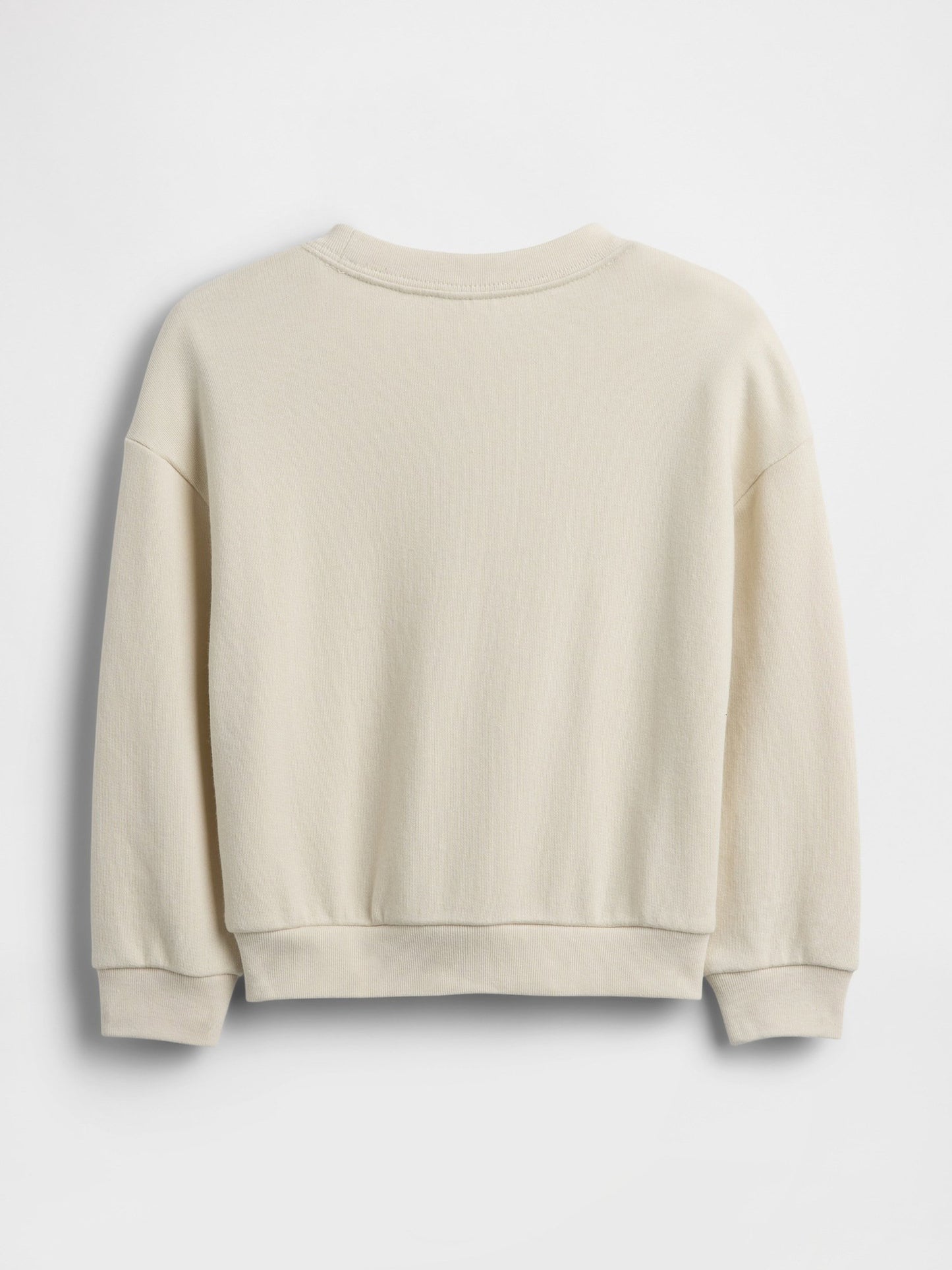 Bej Logo Fransız Havlu Kumaş Sweatshirt