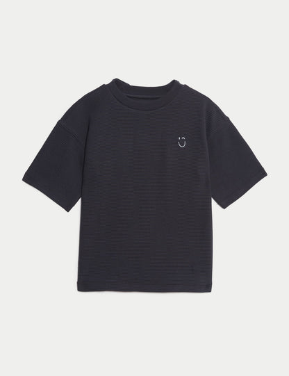 Saf Pamuklu Dokulu T-shirt (1-7 Yaş)