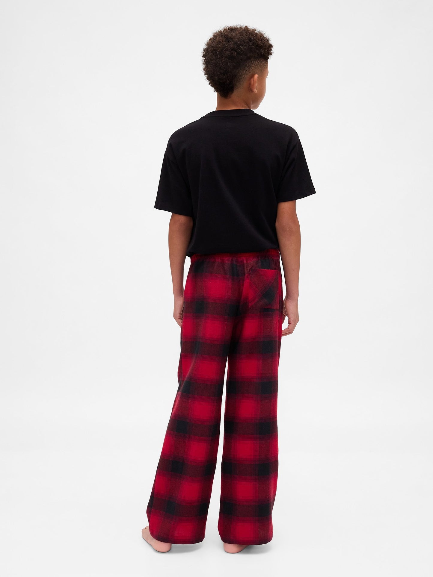Koyu Kırmızı Stranger Things Recycled Flannel Pijama Altı