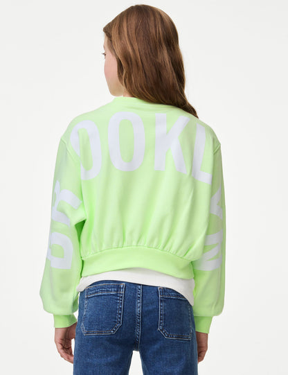 Slogan Desenli Sweatshirt (6-16 Yaş)
