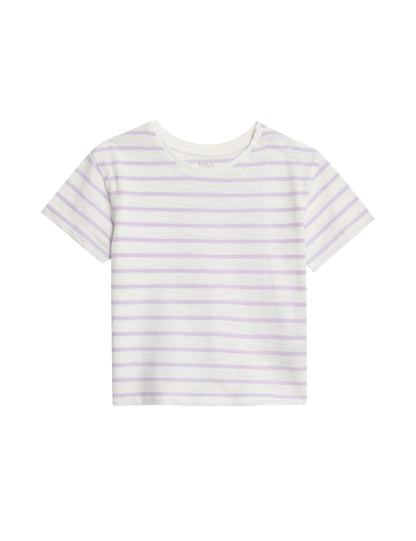 Saf Pamuklu 3'lü Kısa Kollu T-shirt (0-3 Yaş)