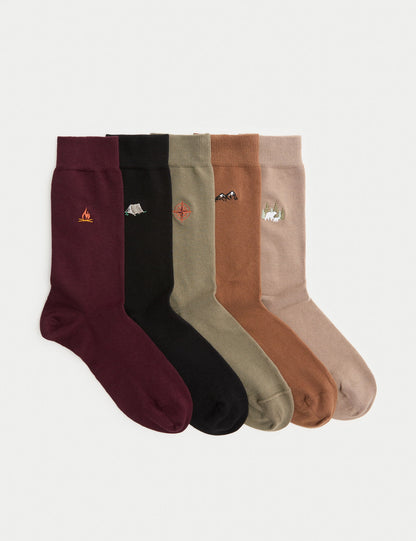 5’li Cool & Fresh™ Outdoor Pamuk Karışımlı Çorap Seti