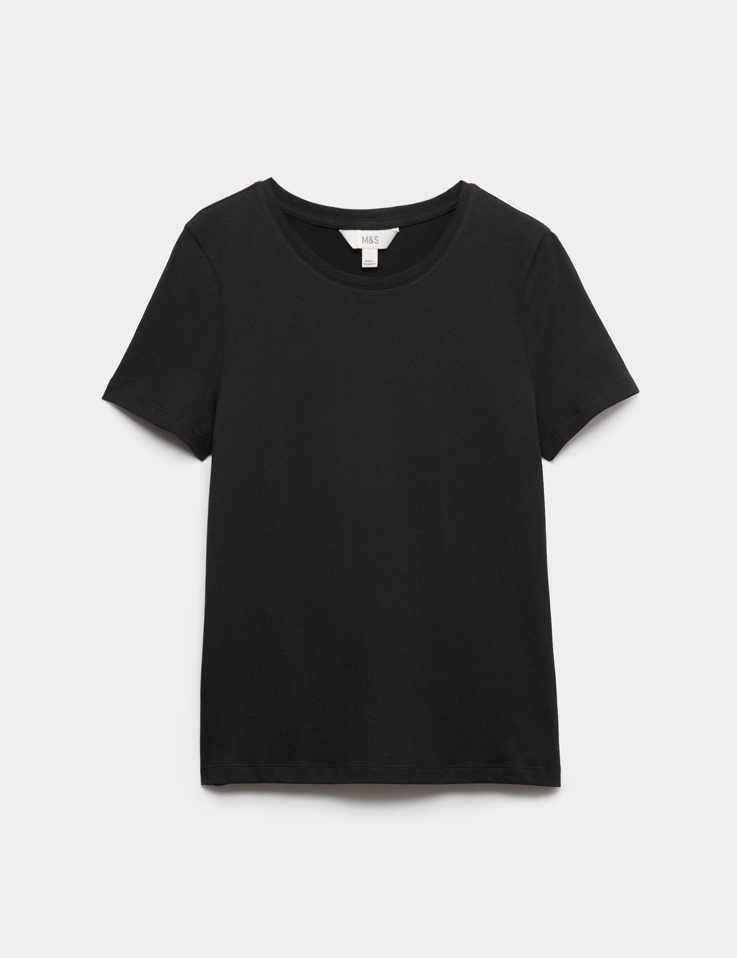 Saf Pamuklu Yuvarlak Yaka T-shirt