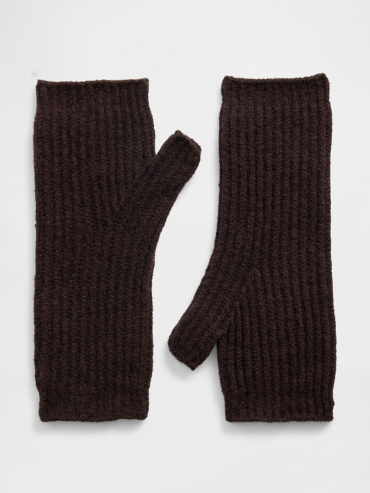 Kahverengi Cashsoft Fingerless Eldiven