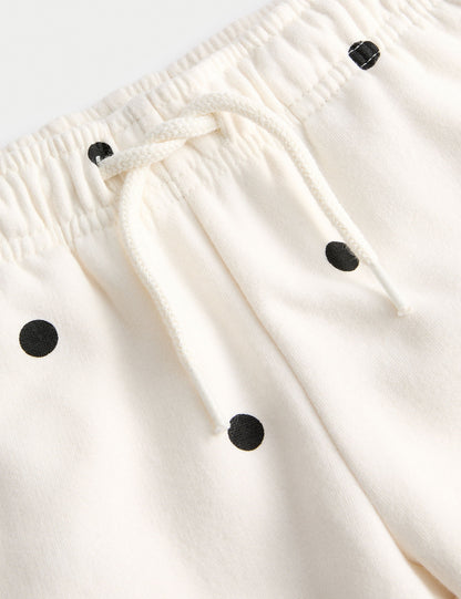 Pamuk Karışımlı Puantiye Desenli Jogger Pantolon (2-8 Yaş)