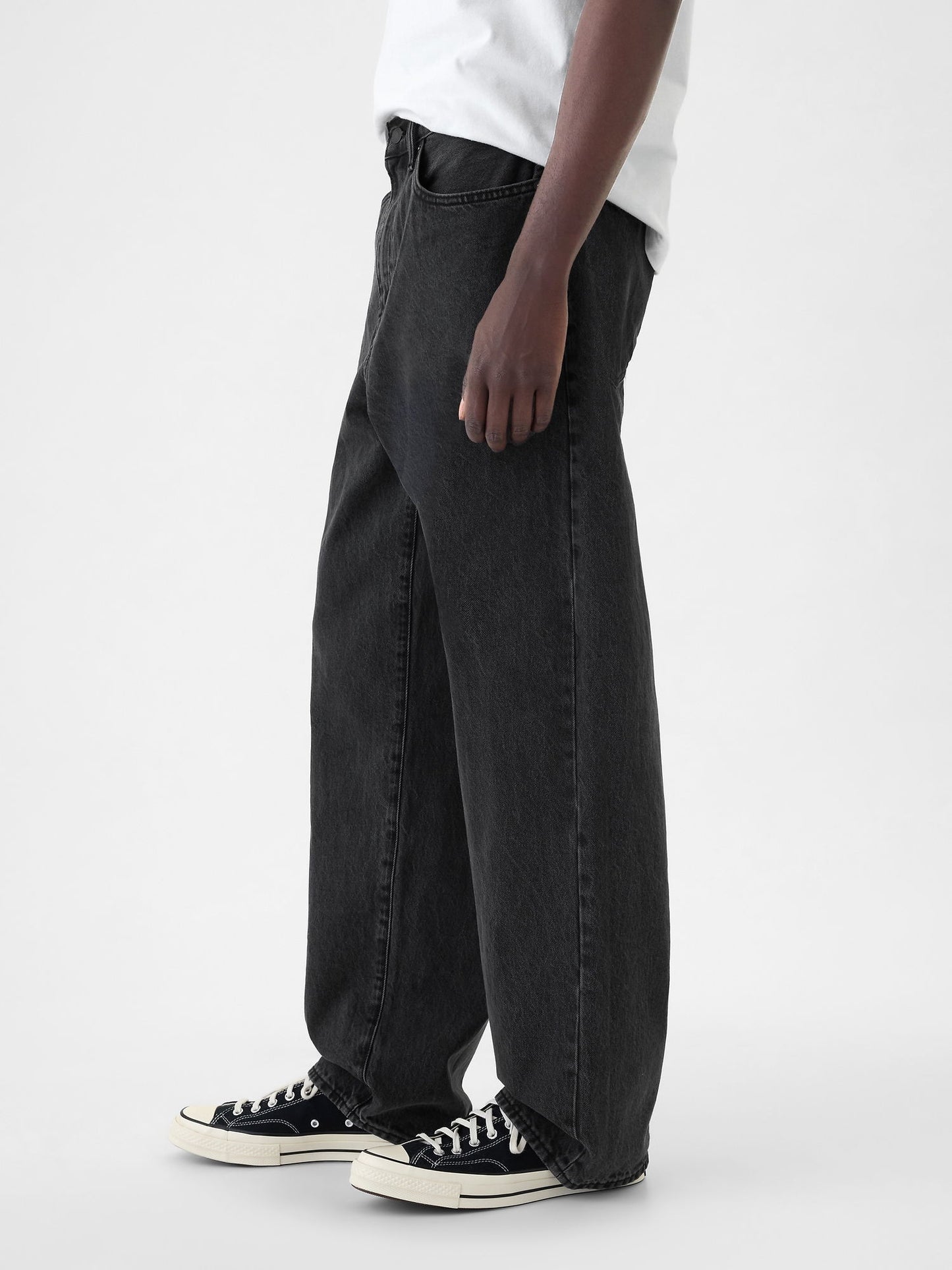 Siyah Baggy Jean Pantolon