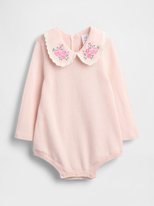 Pembe Embroidered Triko Bodysuit