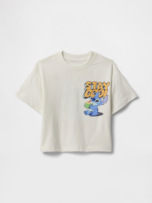 Kırık Beyaz Disney Grafikli T-shirt