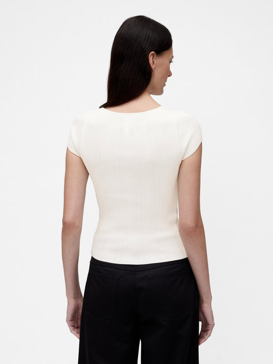 Beyaz Gapstudio Rib T-shirt