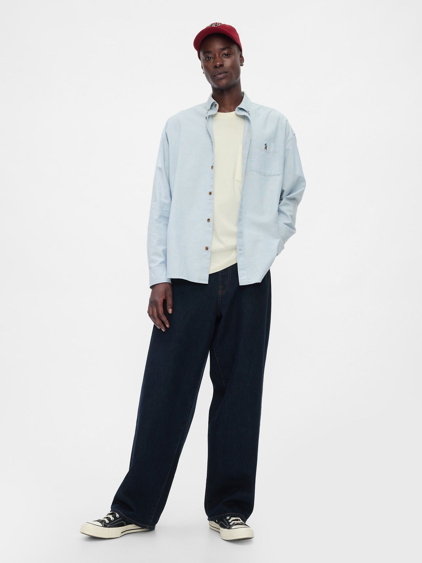 Lacivert Gap × Disney Extra Baggy Jean Pantolon