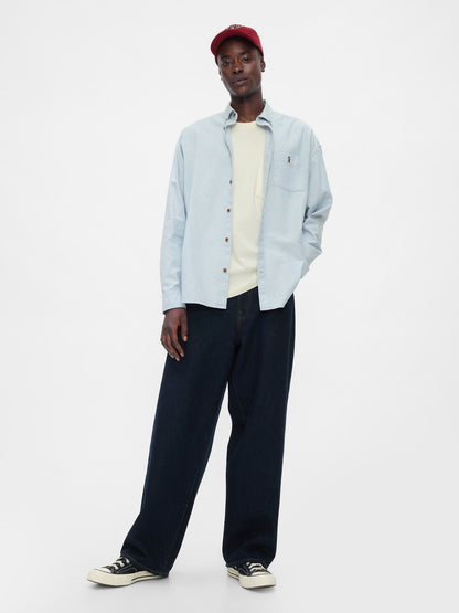 Lacivert Gap × Disney Extra Baggy Jean Pantolon