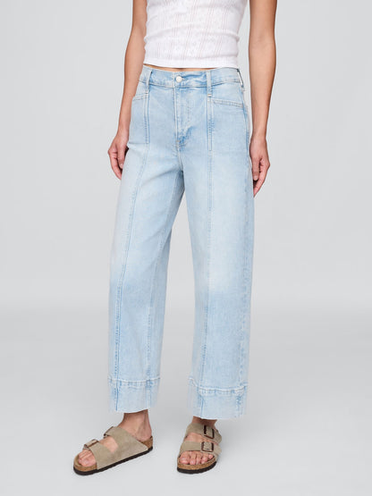 Mavi High Rise Stride Wide-leg Ankle Jean Pantolon