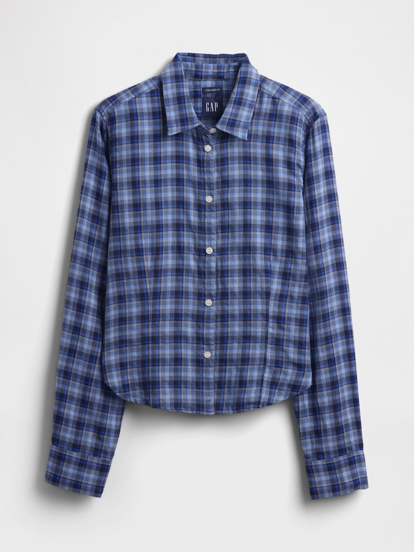 Mavi Flannel Dar Kesim Ekose Gömlek