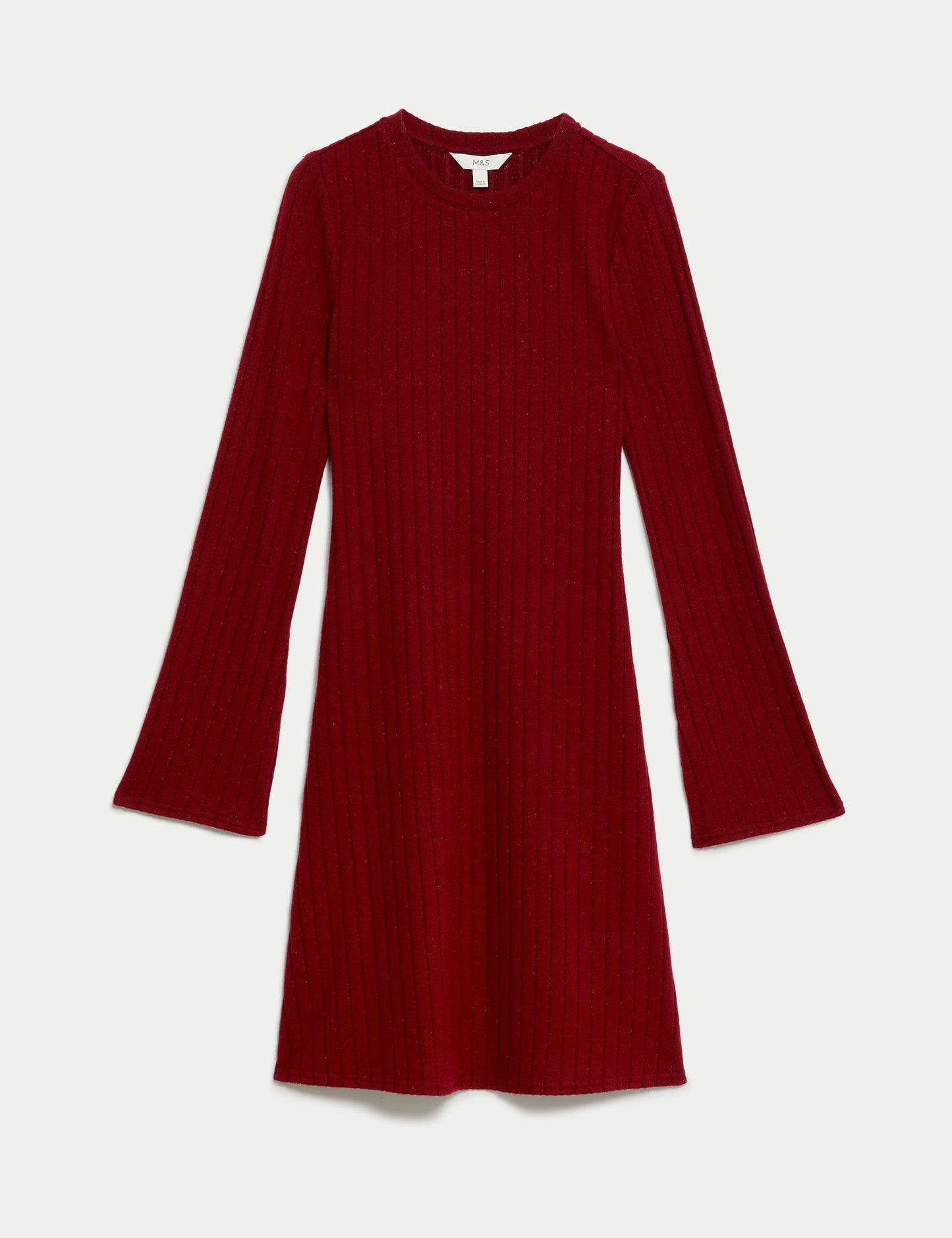 Jersey Fitilli Mini Elbise