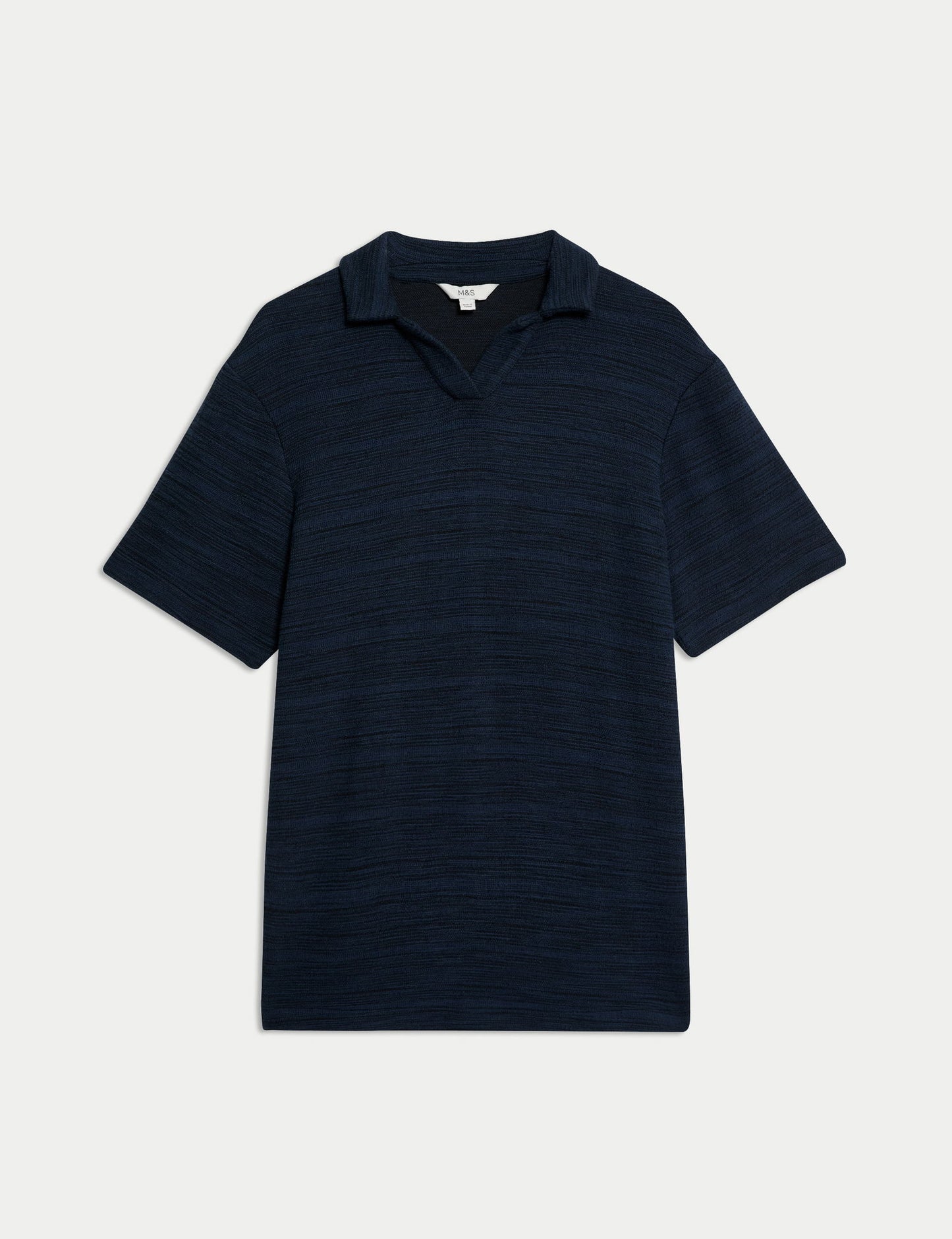 Pamuklu Dokulu Polo T-shirt