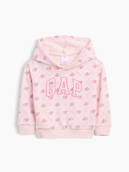 Pembe Relaxed Fransız Havlu Kumaş Logo Sweatshirt