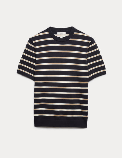 Pamuk Karışımlı Çizgili T-shirt