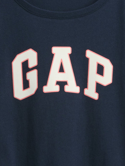 Lacivert Gap Grafik Baskılı T-shirt