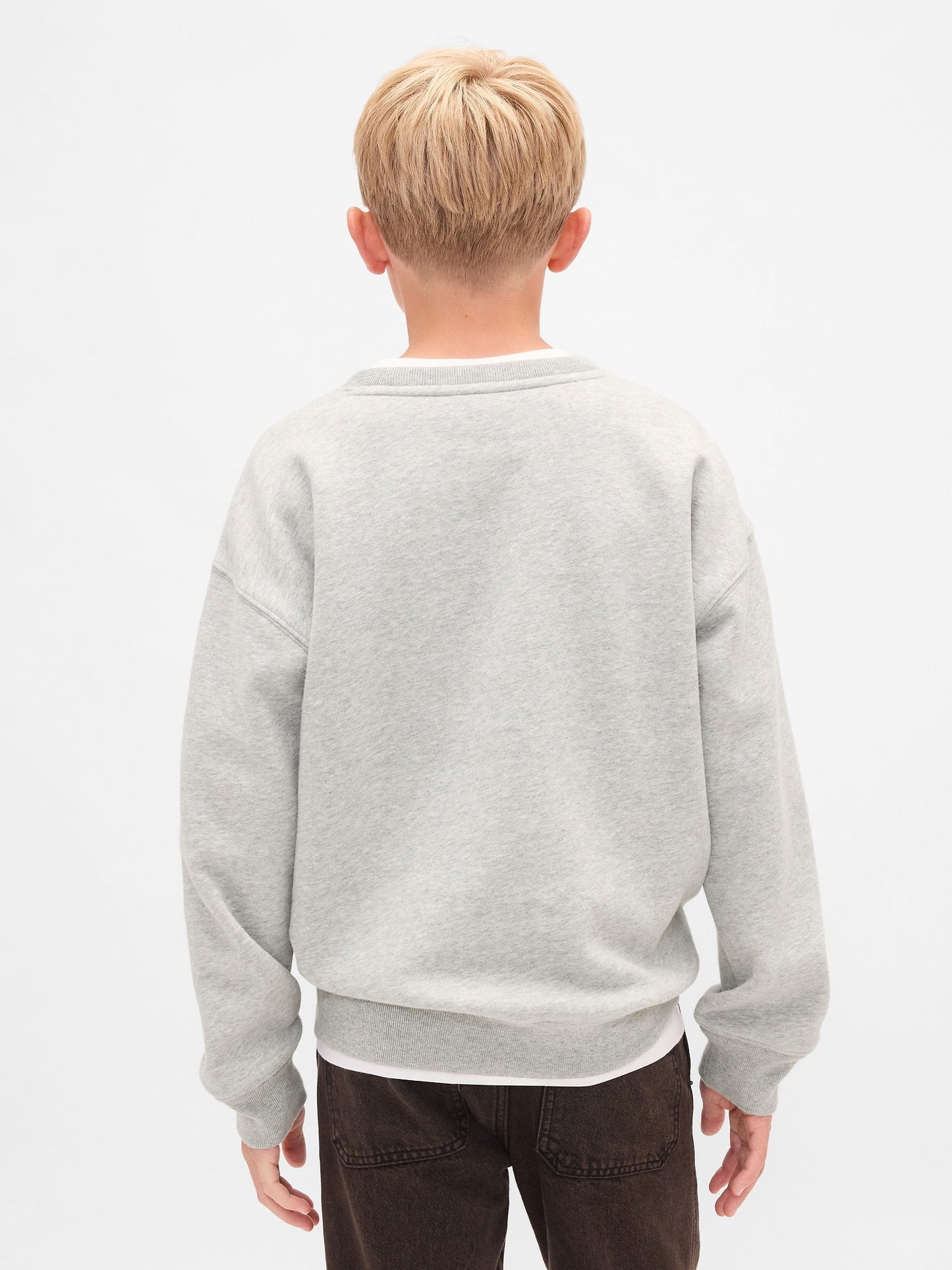 Gri Vintagesoft Relaxed Bisiklet Yaka Sweatshirt