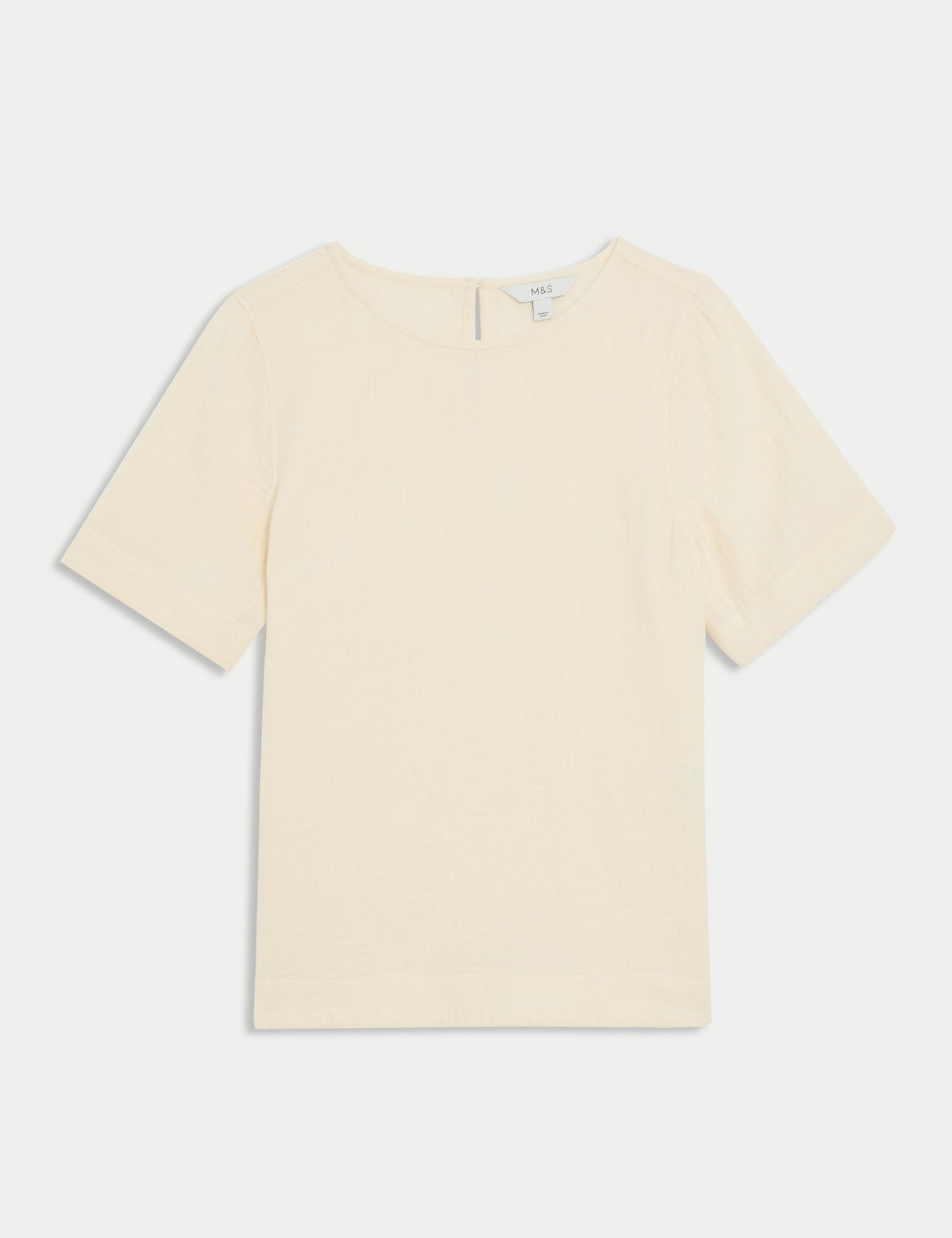 %100 Pamuklu Regular Fit Kısa Kollu Bluz