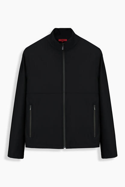 Fermuarlı Koyu Siyah Sweatshirt