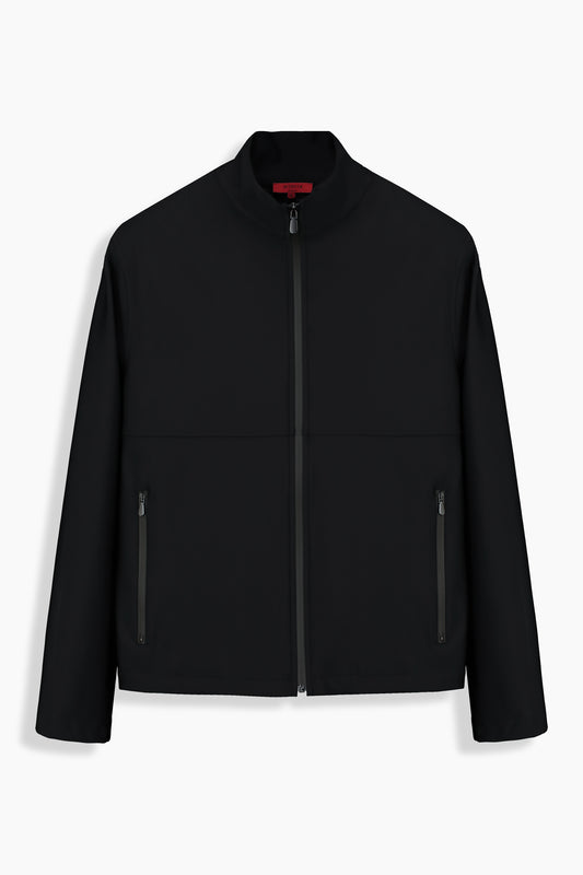 Fermuarlı Koyu Siyah Sweatshirt