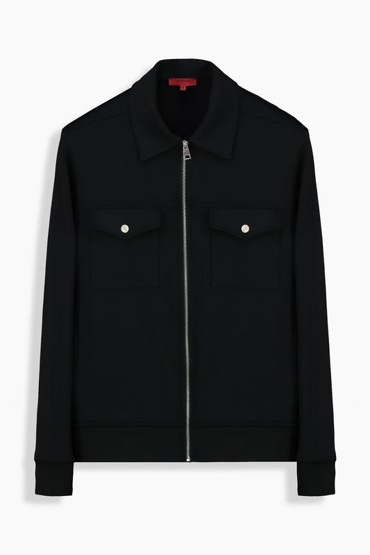 Fermuarlı Siyah Sweatshirt