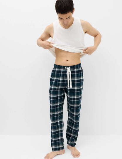Pamuklu Kareli Pijama Altı