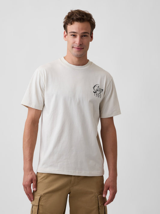 Kırık Beyaz Everyday Soft Relaxed Grafik Baskılı T-shirt