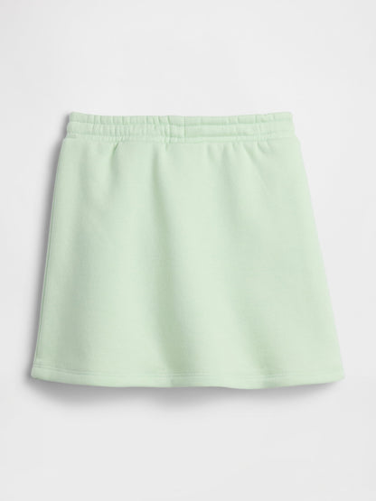Açık Yeşil Pull-on Logo Şort Etek