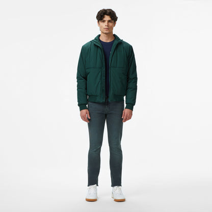 Lacoste Erkek Dik Yaka Koyu Yeşil Mont