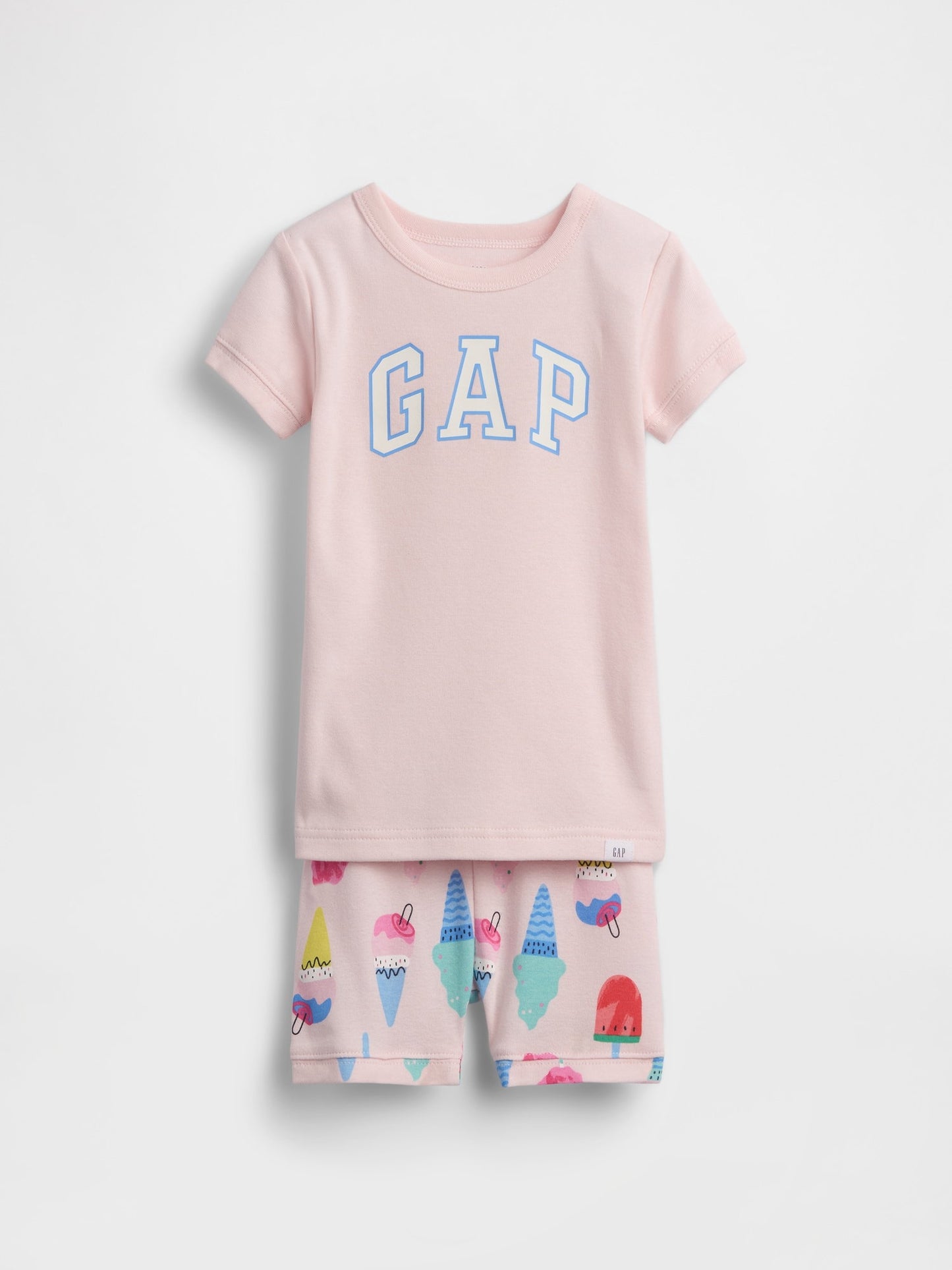 Açık Pembe Logo Baskılı Pijama Takımı