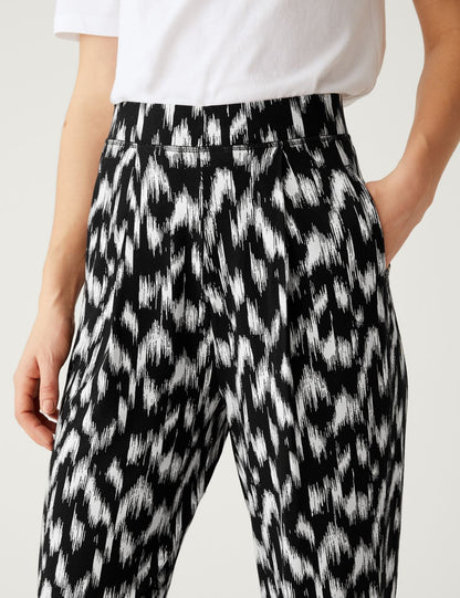 Tapered Fit Desenli Örme Pantolon