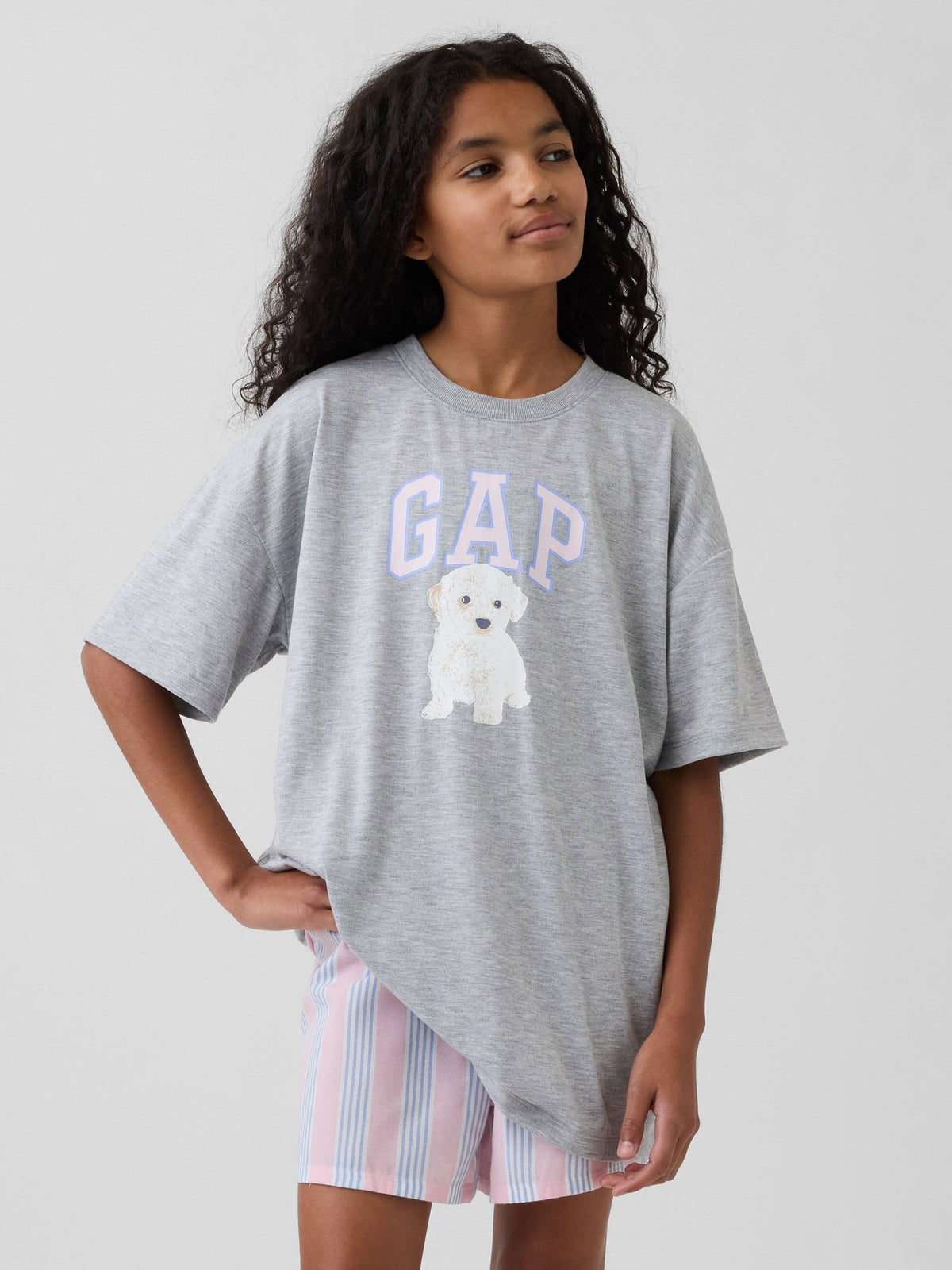 Pembe Recycled Poplin Pijama Boxer Şort